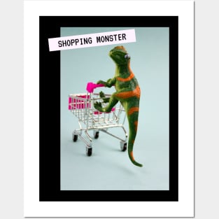 Shopping Monster Vaporwave Techno Party Streetwear Posters and Art